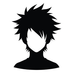 spiky hair silhouette