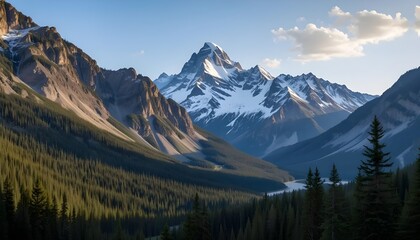Obraz premium : Scenic Three Sisters Peaks in Canmore, Alberta – A Breathtaking Rocky Mountain Landmark