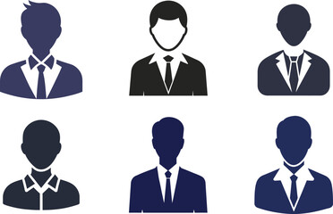 business people icons set