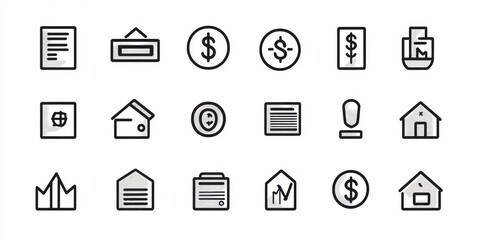 Simple business icons