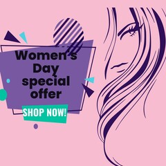 Women's day sale banner special for sale offer poster, banner vector women. 