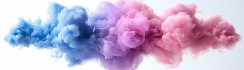 Fototapeta premium Abstract Pastel Cloud, Blue, Purple, Pink Hues Explode in a Dreamy Swirl of Color, Creating a Serene and Magical Atmosphere.