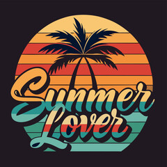 Obraz premium bold-script-summer-lover-quote-t-shirt-design