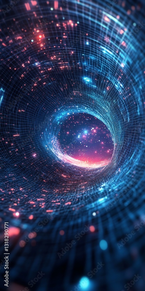Canvas Prints swirling cosmic vortex of colorful stars and energetic particles in deep space
