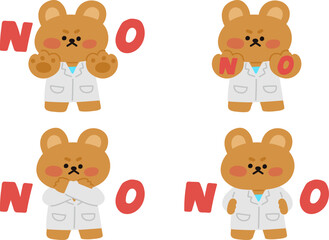 세계보건의날 동물 캐릭터 의사선생님