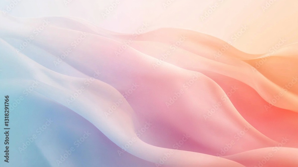 Poster delicate hues blend harmoniously in a fluid dance, inviting viewers into a world of softness and tra