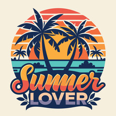 Obraz premium summer-lover-quotes-t-shirt-design