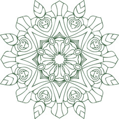 Beautiful flower art and mandala vector design