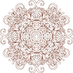 Beautiful flower art and mandala vector design
