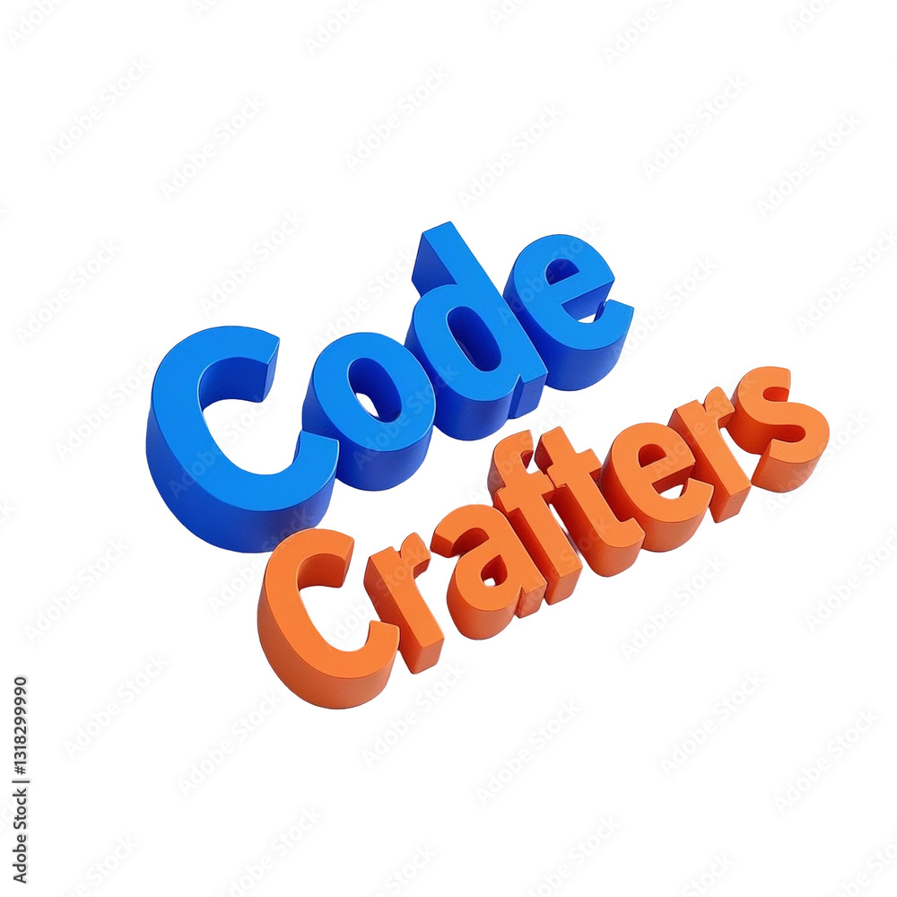 Fototapete 3d code crafters crafting company logo ab melty paint artificial intelligence code crafters text des