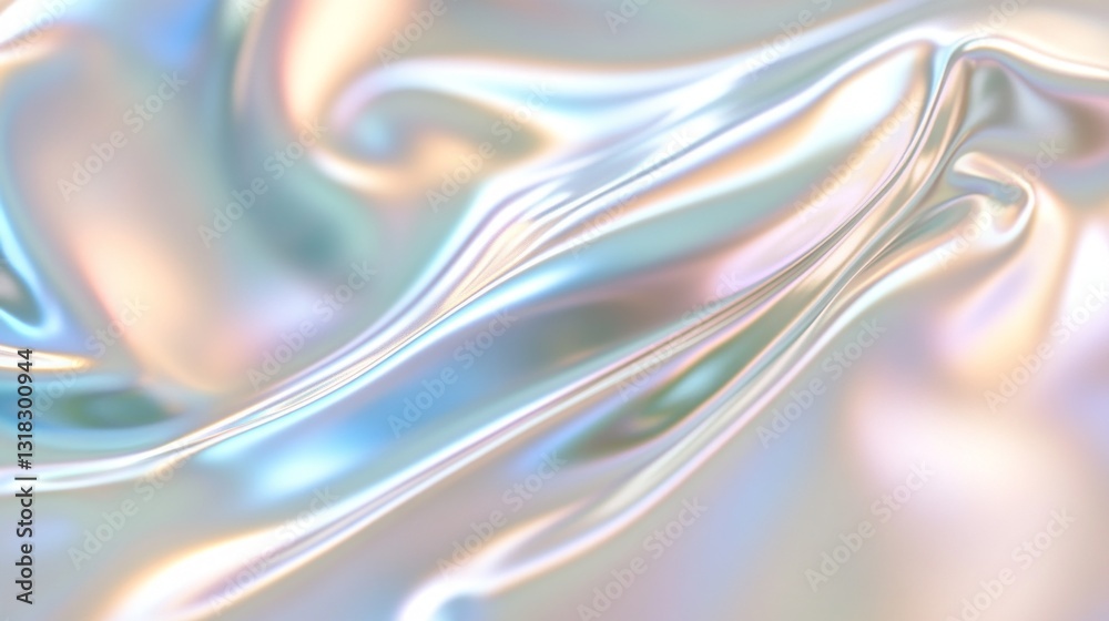 Aufkleber A mesmerizing array of flowing iridescent colors blends together softly, creating an ethereal atmosphere. The gentle curves evoke a sense of calm and wonder, inviting exploration