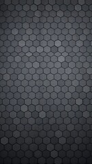 Dark gray hexagon background texture on cold concrete wall, urbanstyle, moodiness, darkgray