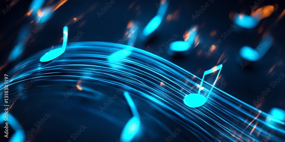 Canvas Prints exploring the intersection of music and digital art: a futuristic visual symphony