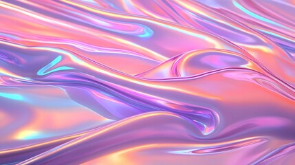 Fototapeta premium Colorful Abstract Background with Fluid Waves of Light and Reflection