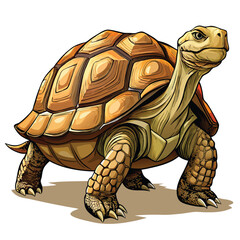 A Galapagos tortoise, its massive dome-shaped shell prominent, slowly ambles across volcanic terrain.  Focus on the tortoise's scale and texture.