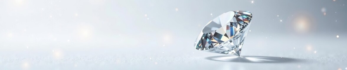 Sparkling diamond isolated on white background, sparkle, flawless, light