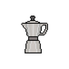 moka pot coffee pixel art
