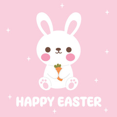 Happy easter day vector design for celebration. Suitable for background, template, social media, poster, flyer design, flat illustration, etc