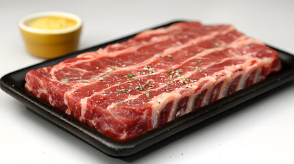Fototapeta premium Seasoned raw beef