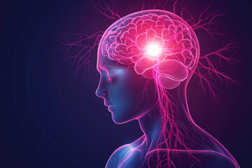 Epilepsy awareness concept. human head and brain. epilepsy or seizure disorder.