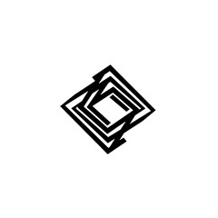 Abstract Geometric Diamond Logo
