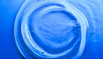 Fototapeta premium Blue transparent gel cream texture material Cosmetics Beauty background material
