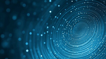 Blue Swirl: Dotted Circles Abstract 