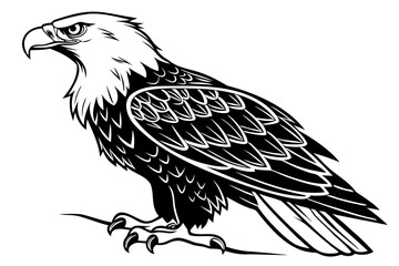 High-Quality Black Eagle Vector Art – Perfect on Transparent Background
