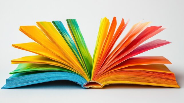 Colorful Tie Dye Techniques Book on White Background