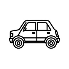 Fototapeta premium Black line icon for drive