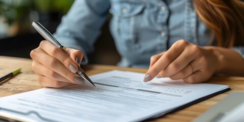 close up of a man writing a document
