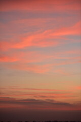 red sunset sky