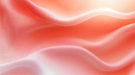 Fototapeta premium Elegant abstract flowing fabric in coral and white colors with a serene mood. Ideal for Mother's Day, baby celebrations, and Valentine's designs.