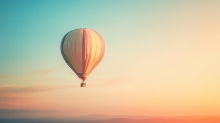 Fototapeta premium Hot air balloon at sunset