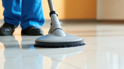 Office space cleaning operations for a professional bright atmosphere