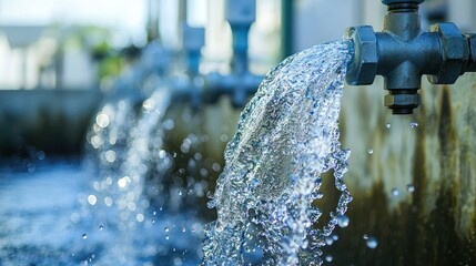 A water softening plant preparing water for commercial use