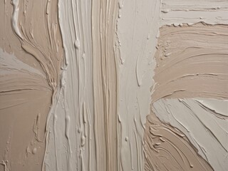Thick, textured surfaces of pastel-colored paint or cream. Generative AI.