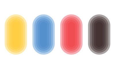 Set oval layers logo or icon. modern flat Stripe logo. track logos for businesses, companies, teams and others.