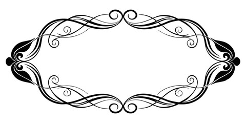 Vintage frame logo vector illustration line art | Premium AI-generated vector
