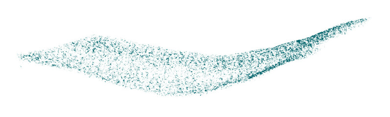 Separate green crayon brush strokes on transparent background.