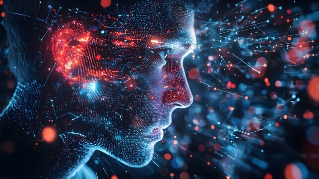 AI Brain Connection Technology Illustration