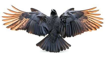 Powerful raven soaring in flight pictures