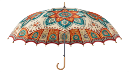 Artistic Mandala Umbrella with Vintage Bohemian Design