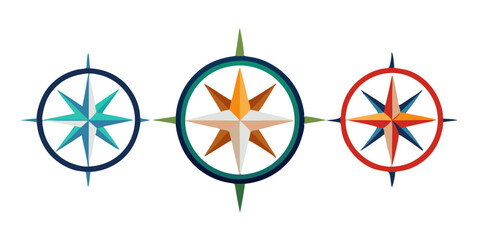 Vector Compass Icon Set | Navigation and Direction Symbols