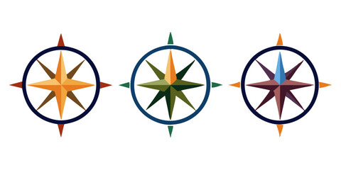 Vector Compass Icon Set | Navigation and Direction Symbols