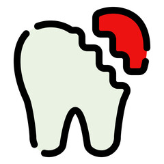 broken tooth icon