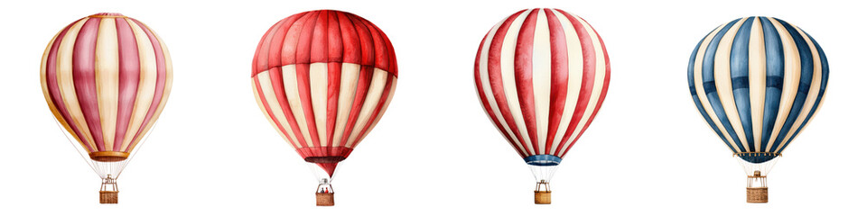 Fototapeta premium Colorful hot air balloons drifting effortlessly through the vast blue sky