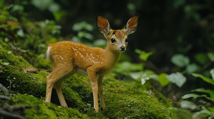 Rare baby deer jungle habitat images