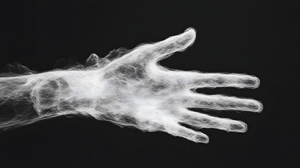 Ethereal Hand Formed of Light and Clouds with Gentle Beams Streaming Through the Gaps