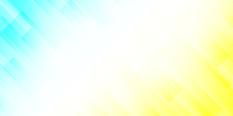 Geometric technology background, futuristic yellow and light blue gradient color box line banner and card abstract background